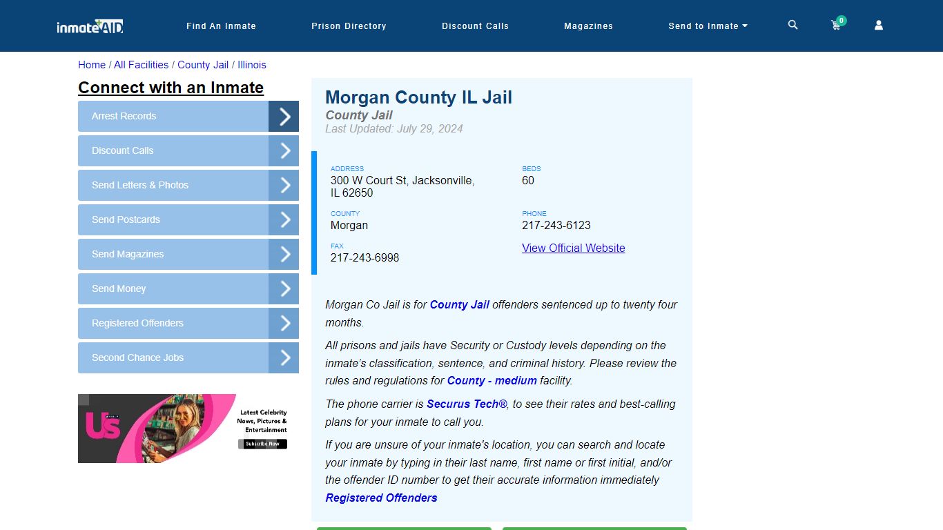 Morgan County IL Jail - Inmate Locator